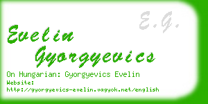 evelin gyorgyevics business card